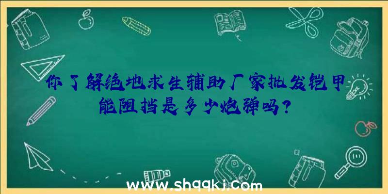 你了解绝地求生辅助厂家批发铠甲能阻挡是多少炮弹吗？