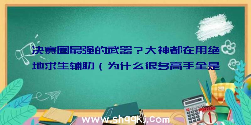 决赛圈最强的武器？大神都在用绝地求生辅助（为什么很多高手全是挑选用绝地求生辅助）