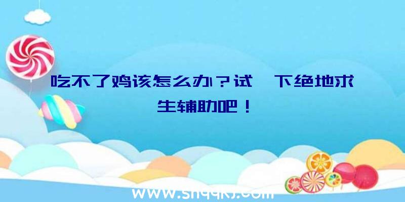 吃不了鸡该怎么办？试一下绝地求生辅助吧！