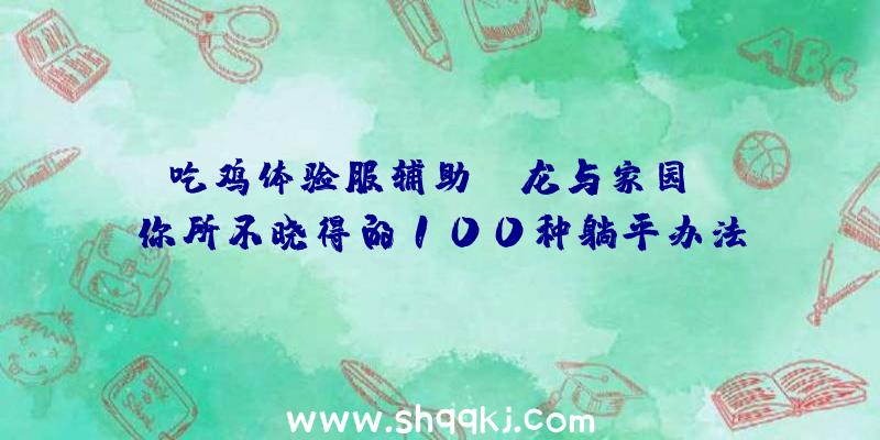 吃鸡体验服辅助：《龙与家园》：你所不晓得的100种躺平办法