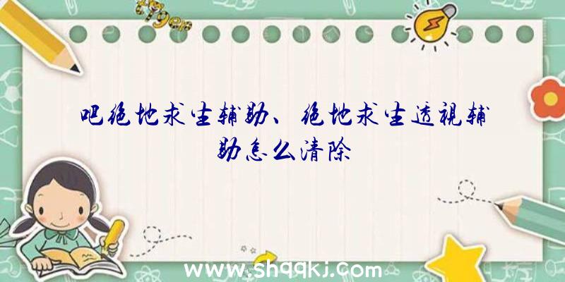 吧绝地求生辅助、绝地求生透视辅助怎么清除