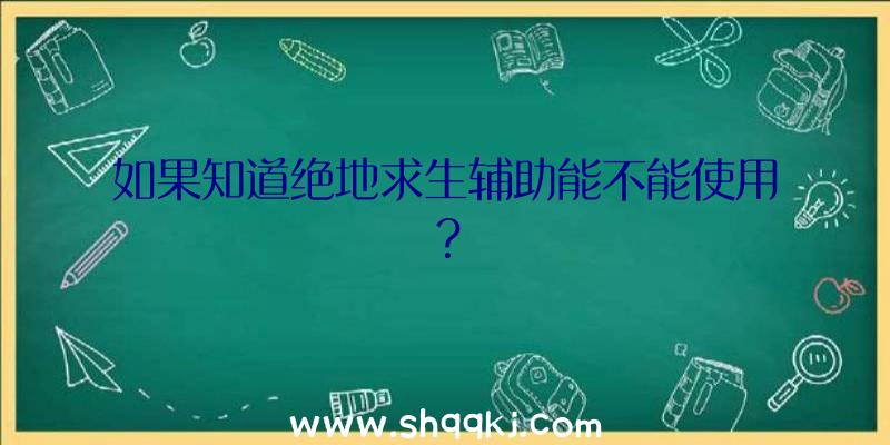 如果知道绝地求生辅助能不能使用？