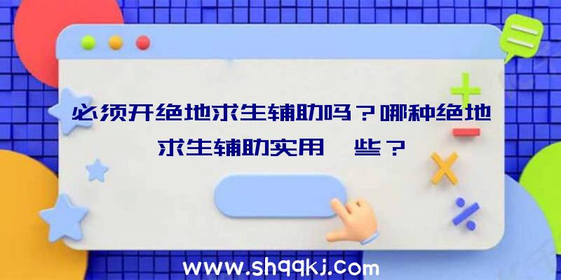 必须开绝地求生辅助吗？哪种绝地求生辅助实用一些？