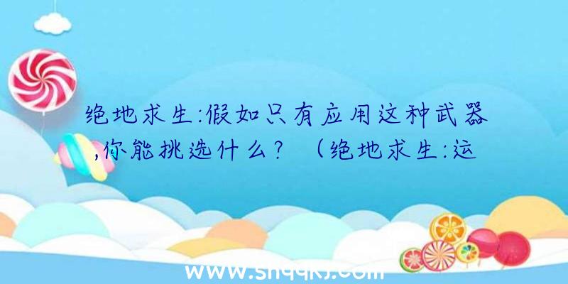 绝地求生:假如只有应用这种武器,你能挑选什么？（绝地求生:运用这类武器装备,你能选择哪些？）