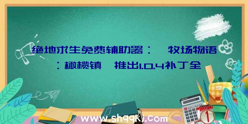 绝地求生免费辅助器：《牧场物语：橄榄镇》推出1.0.4补丁全体游戏加载工夫延长