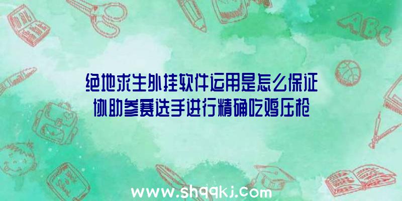 绝地求生外挂软件运用是怎么保证协助参赛选手进行精确吃鸡压枪