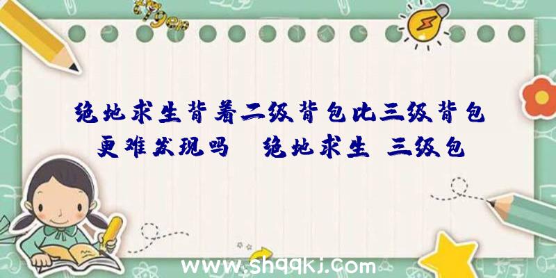 绝地求生背着二级背包比三级背包更难发现吗？（绝地求生:三级包比二级包更非常容易曝露？双眼会蒙骗你不？）