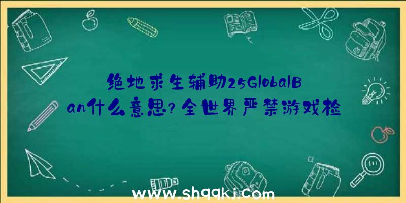 绝地求生辅助25GlobalBan什么意思？全世界严禁游戏检测