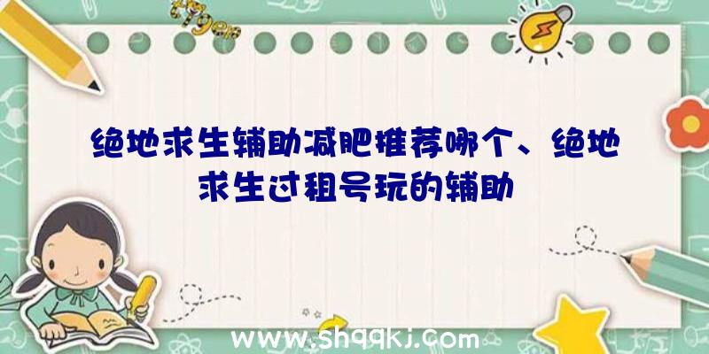 绝地求生辅助减肥推荐哪个、绝地求生过租号玩的辅助