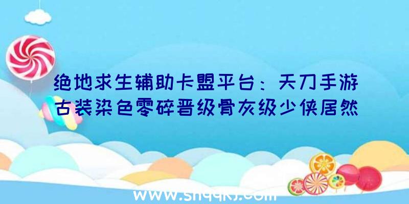 绝地求生辅助卡盟平台：天刀手游古装染色零碎晋级骨灰级少侠居然拥有了1171件染色