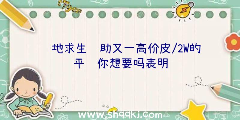 绝地求生辅助又一高价皮/2W的平锅你想要吗表明