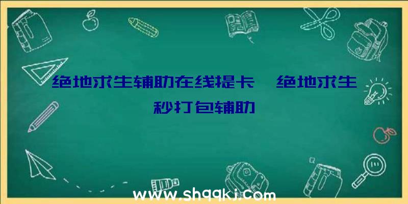 绝地求生辅助在线提卡、绝地求生秒打包辅助