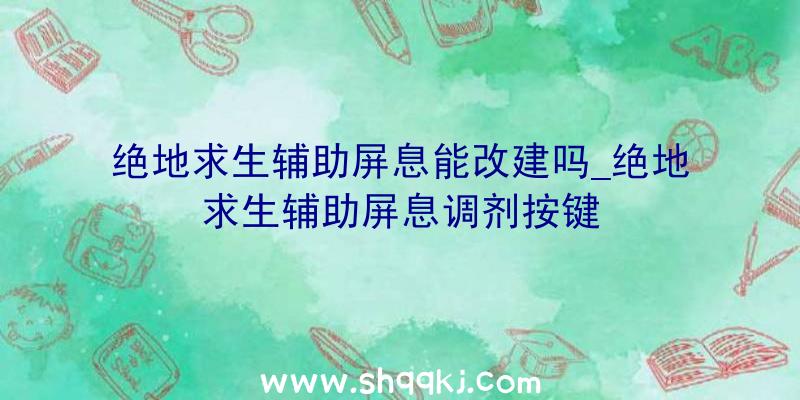 绝地求生辅助屏息能改建吗_绝地求生辅助屏息调剂按键