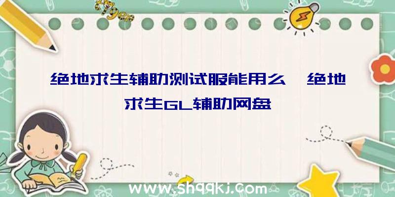 绝地求生辅助测试服能用么、绝地求生GL辅助网盘