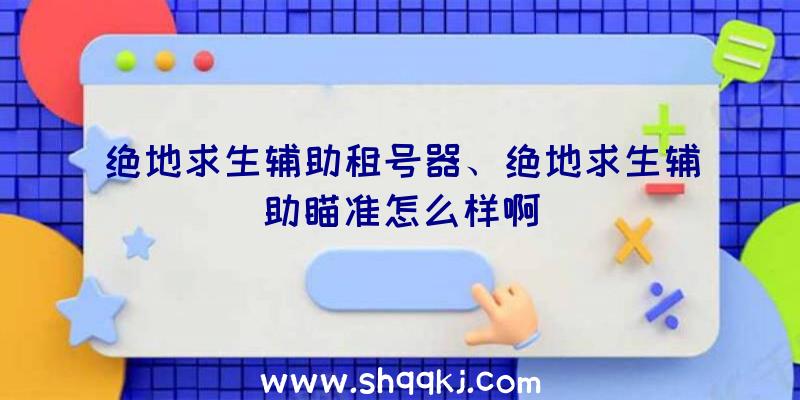 绝地求生辅助租号器、绝地求生辅助瞄准怎么样啊