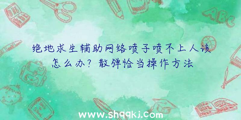 绝地求生辅助网络喷子喷不上人该怎么办？散弹恰当操作方法