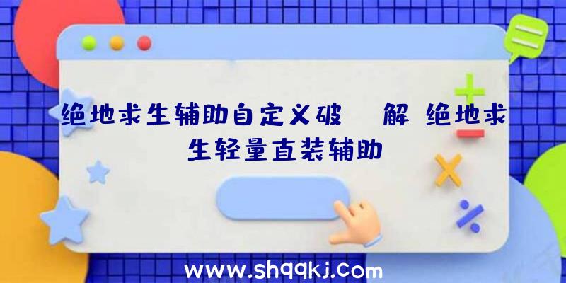 绝地求生辅助自定义破解、绝地求生轻量直装辅助