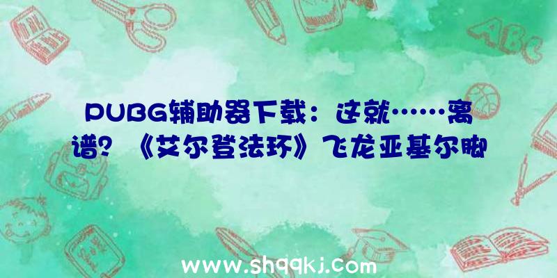 PUBG辅助器下载：这就……离谱？《艾尔登法环》飞龙亚基尔脚滑直接摔逝世