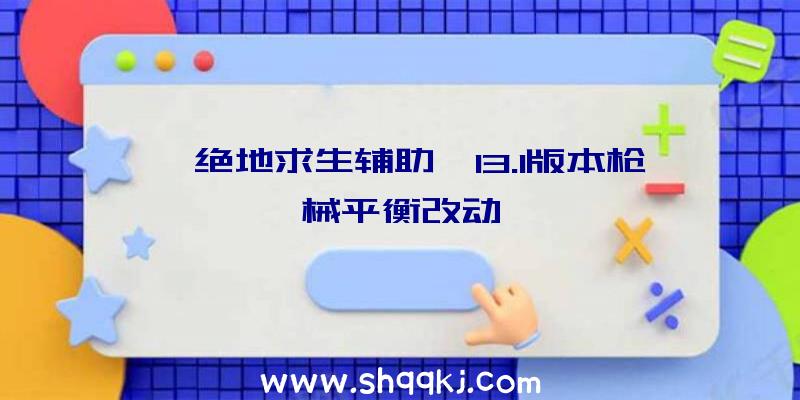 《绝地求生辅助》13.1版本枪械平衡改动