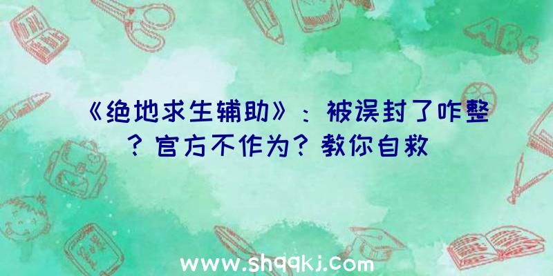 《绝地求生辅助》：被误封了咋整？官方不作为？教你自救