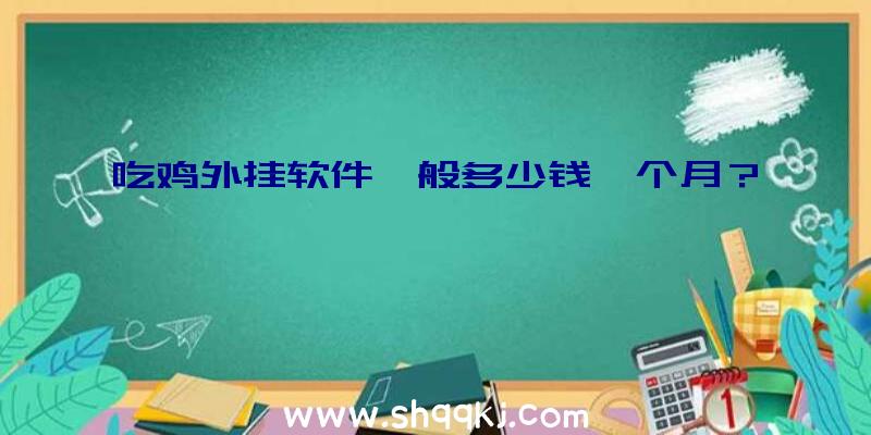 吃鸡外挂软件一般多少钱一个月？