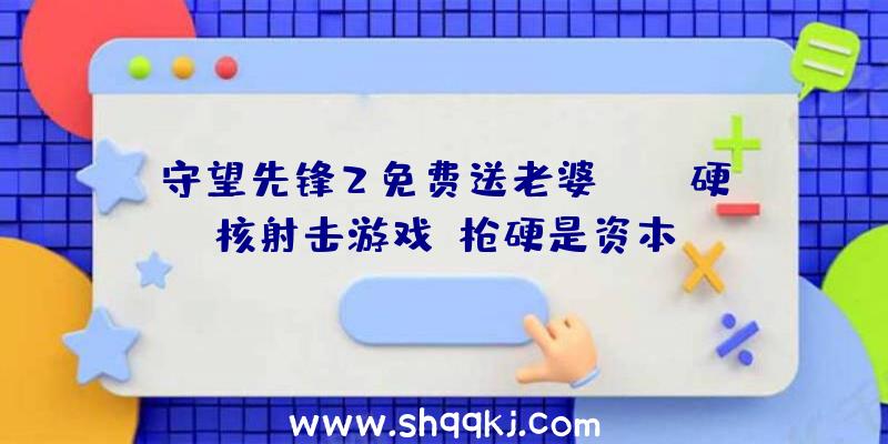 守望先锋2免费送老婆？FPS硬核射击游戏,枪硬是资本