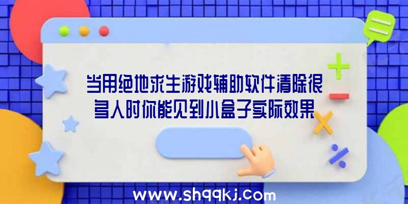 当用绝地求生游戏辅助软件清除很多人时你能见到小盒子实际效果