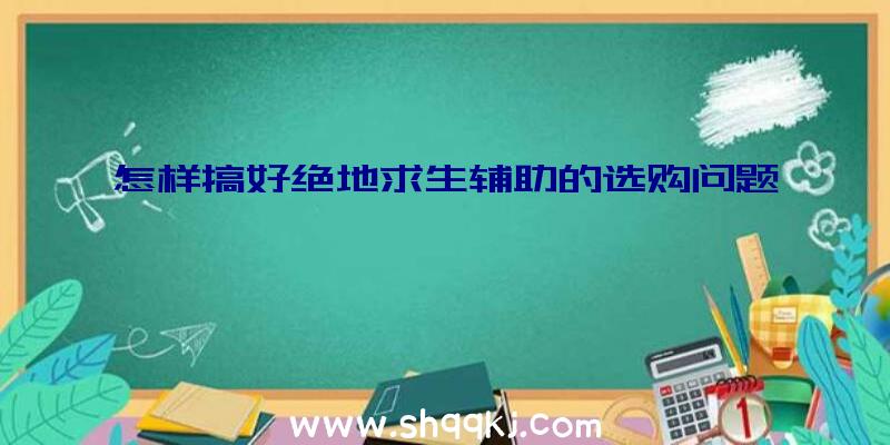 怎样搞好绝地求生辅助的选购问题