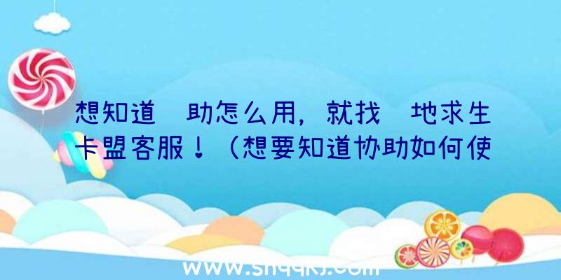 想知道辅助怎么用，就找绝地求生卡盟客服！（想要知道协助如何使用,找绝地求生卡盟）