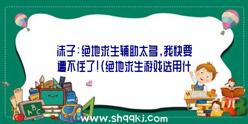 沫子：绝地求生辅助太多，我快要遭不住了！（绝地求生游戏选用什么防范措施才可以乘势倔起？）