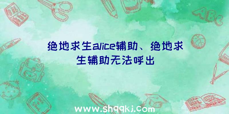 绝地求生alice辅助、绝地求生辅助无法呼出