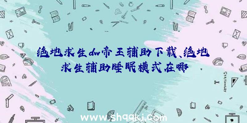 绝地求生dw帝王辅助下载、绝地求生辅助睡眠模式在哪