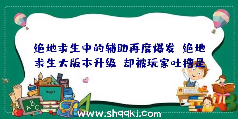 绝地求生中的辅助再度爆发（绝地求生大版本升级,却被玩家吐槽是最废料的一次更新!）