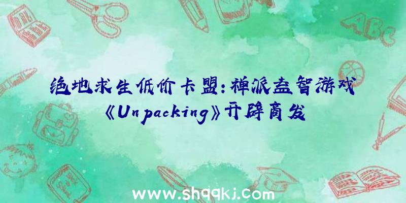 绝地求生低价卡盟：禅派益智游戏《Unpacking》开辟商发文感激玩家支撑今朝Steam评价为特殊好评