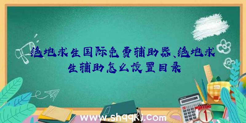 绝地求生国际免费辅助器、绝地求生辅助怎么设置目录