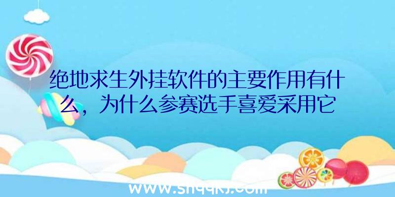 绝地求生外挂软件的主要作用有什么，为什么参赛选手喜爱采用它