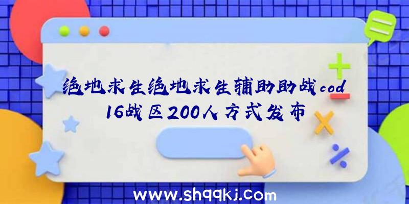 绝地求生绝地求生辅助助战cod16战区200人方式发布