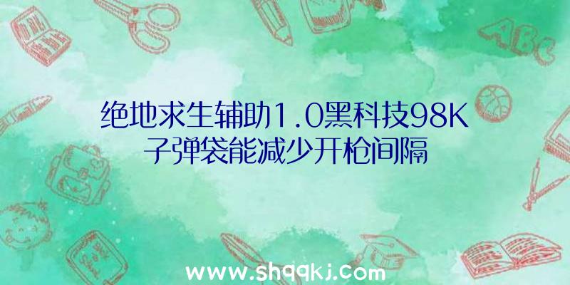 绝地求生辅助1.0黑科技98K子弹袋能减少开枪间隔