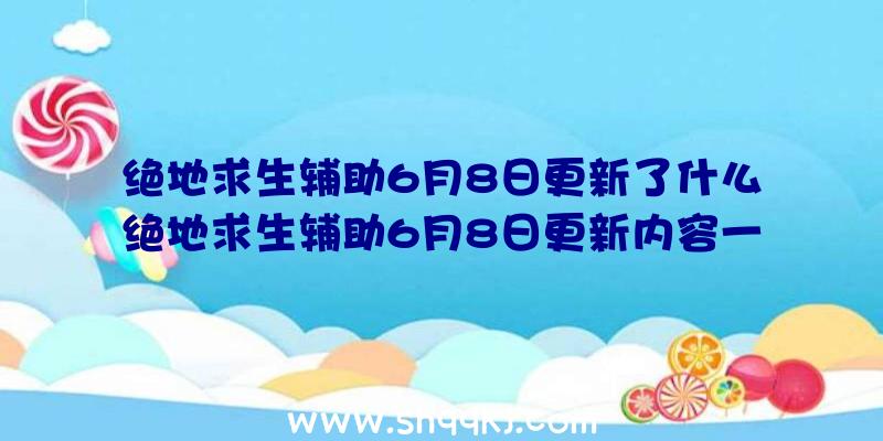 绝地求生辅助6月8日更新了什么绝地求生辅助6月8日更新内容一览