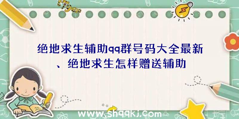 绝地求生辅助qq群号码大全最新、绝地求生怎样赠送辅助