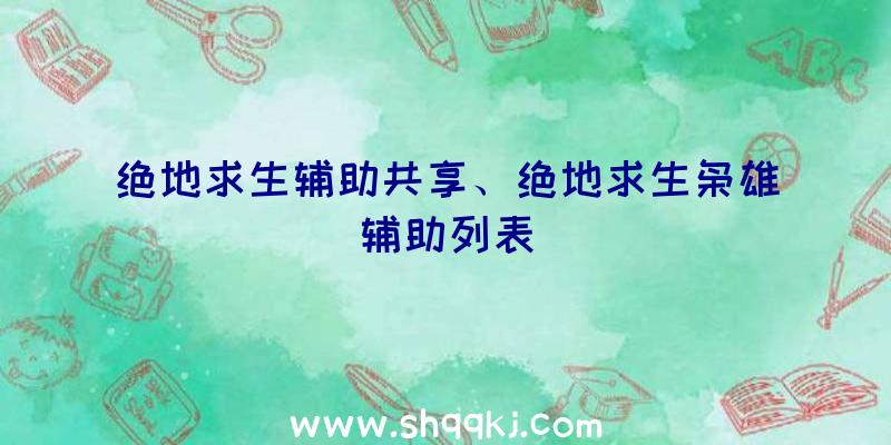 绝地求生辅助共享、绝地求生枭雄辅助列表