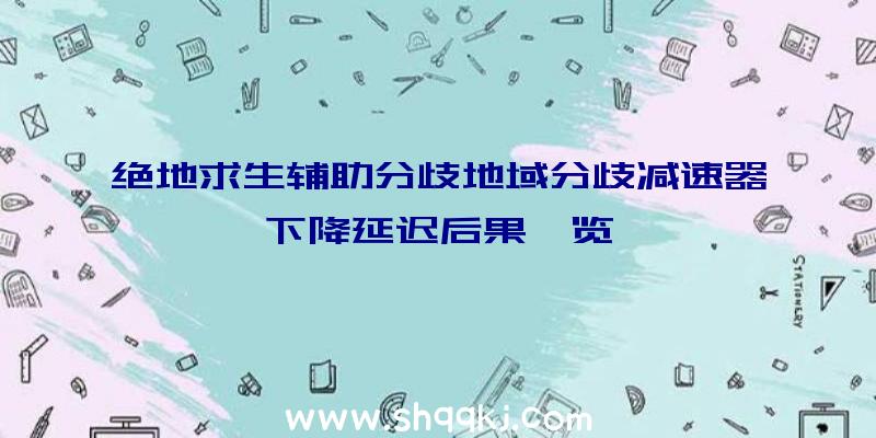 绝地求生辅助分歧地域分歧减速器下降延迟后果一览