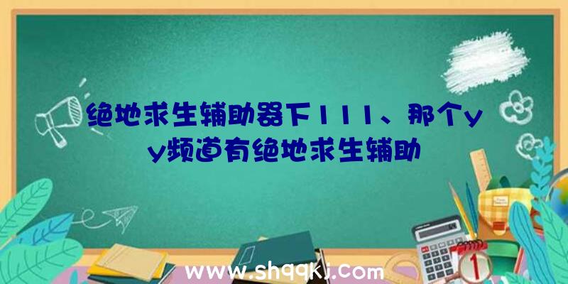 绝地求生辅助器下111、那个yy频道有绝地求生辅助