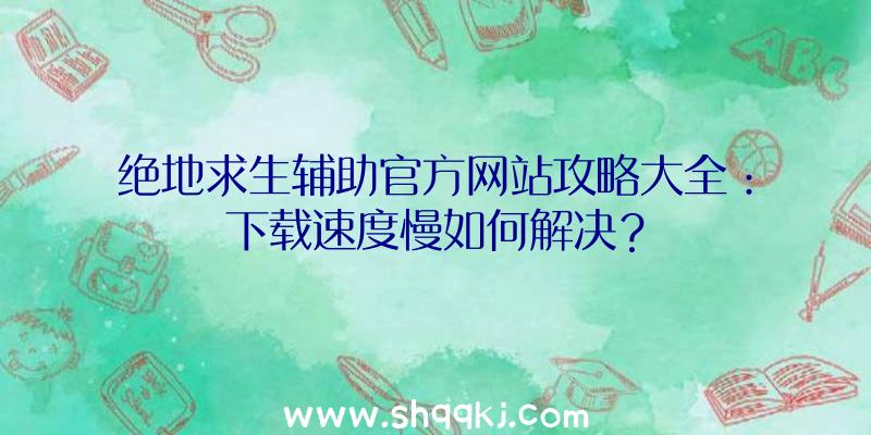 绝地求生辅助官方网站攻略大全：下载速度慢如何解决？