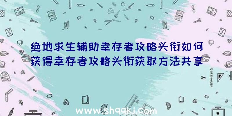 绝地求生辅助幸存者攻略头衔如何获得幸存者攻略头衔获取方法共享