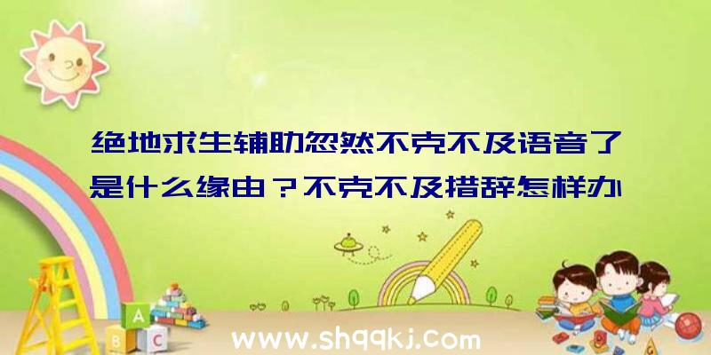 绝地求生辅助忽然不克不及语音了是什么缘由？不克不及措辞怎样办？