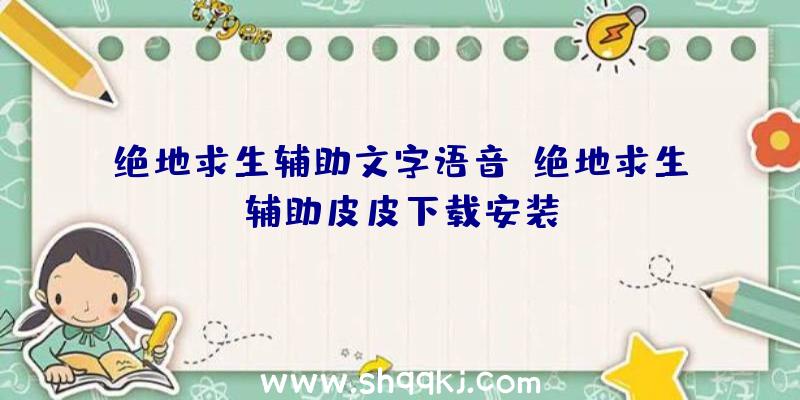 绝地求生辅助文字语音、绝地求生辅助皮皮下载安装