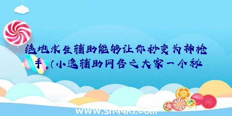 绝地求生辅助能够让你秒变为神枪手。（小逸辅助网告之大家一个秘密:绝地求生辅助可以让你秒变成狙击兵）