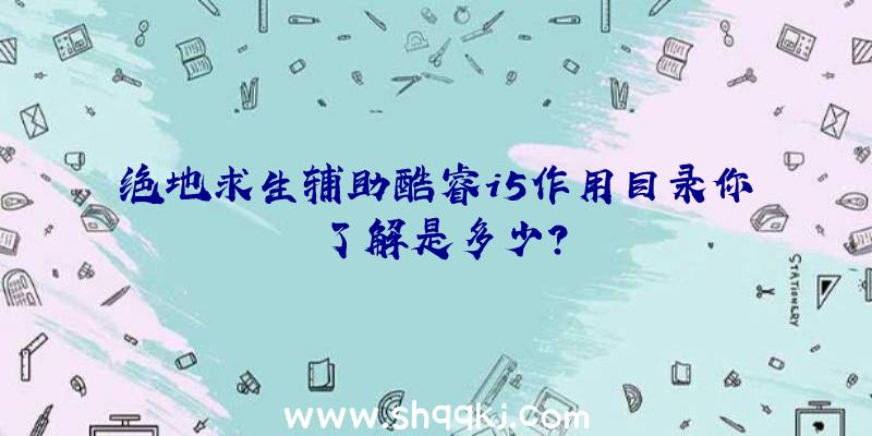 绝地求生辅助酷睿i5作用目录你了解是多少？